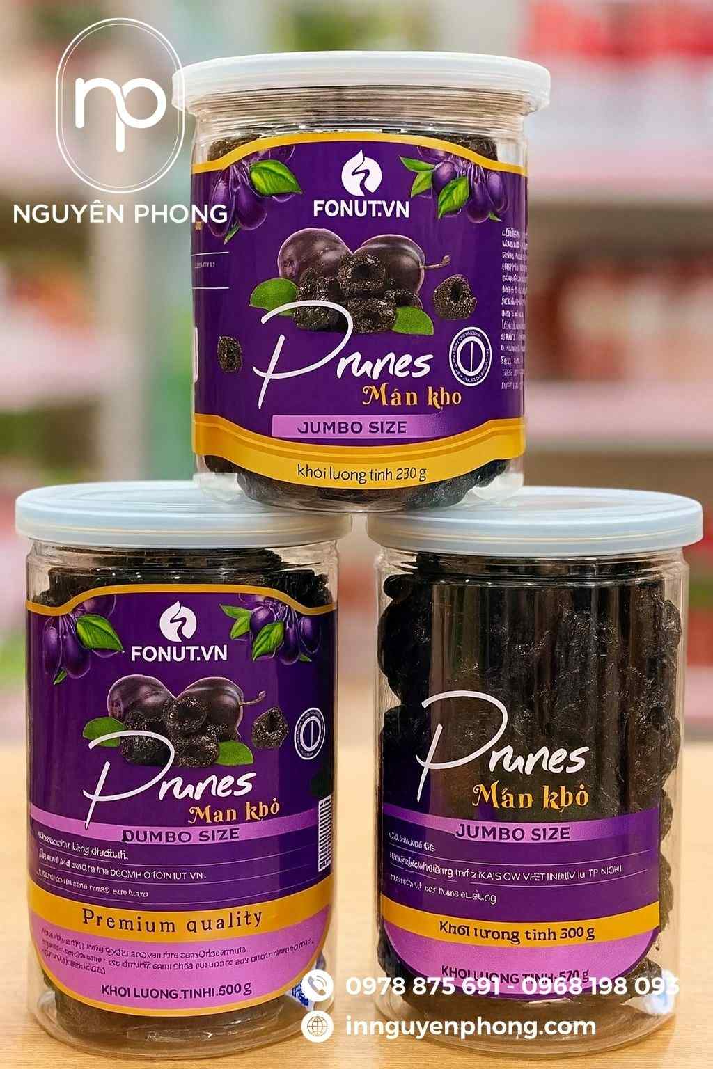 Mẫu tem dán mận sấy chất lượng 